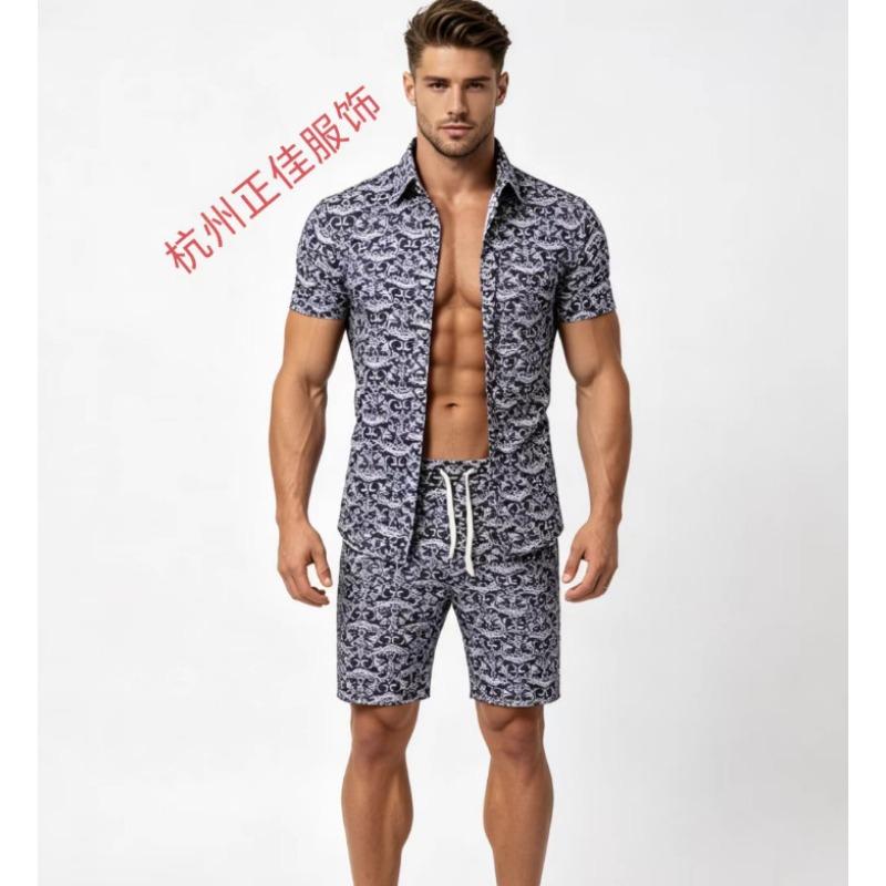 Mens Paisley Print Short Sleeve Shirt and Shorts Set M
Mens Paisley Print Short Sleeve Shirt and Shorts Set M