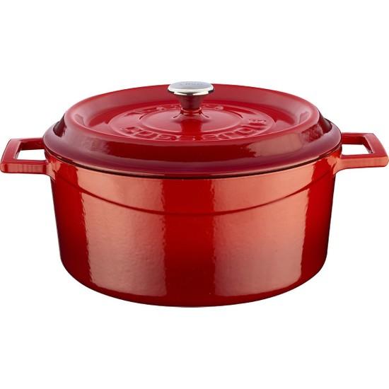 Lava Trendy Круглая чугунная глубокая кастрюля Красная 24 см.
Lava Trendy Круглая чугунная глубокая кастрюля Красная 24 см.