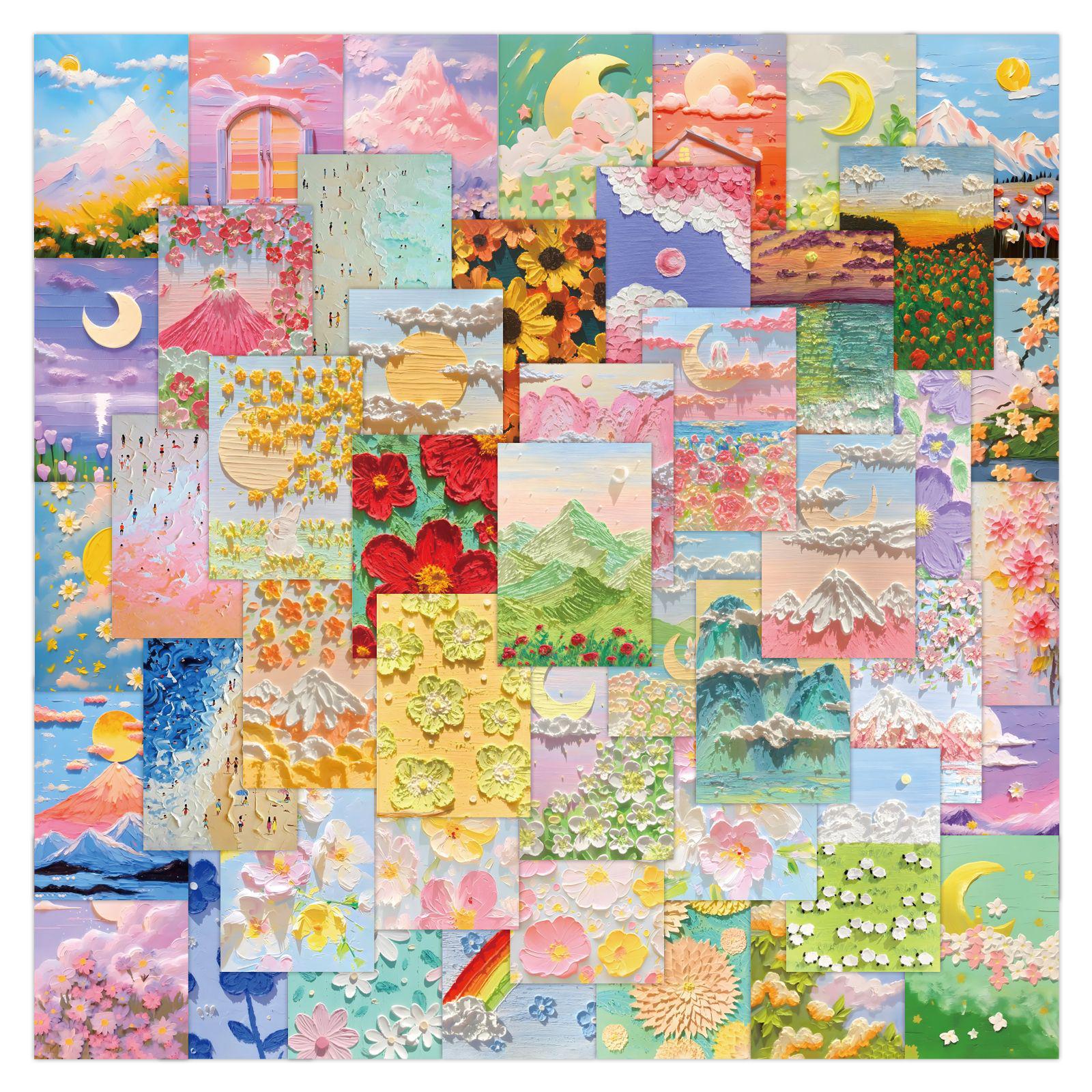 60-Piece Romantic Oil Painting Postcards Greeting Cards for Journaling & Birthdays
60-Piece Romantic Oil Painting Postcards Greeting Cards for Journaling & Birthdays