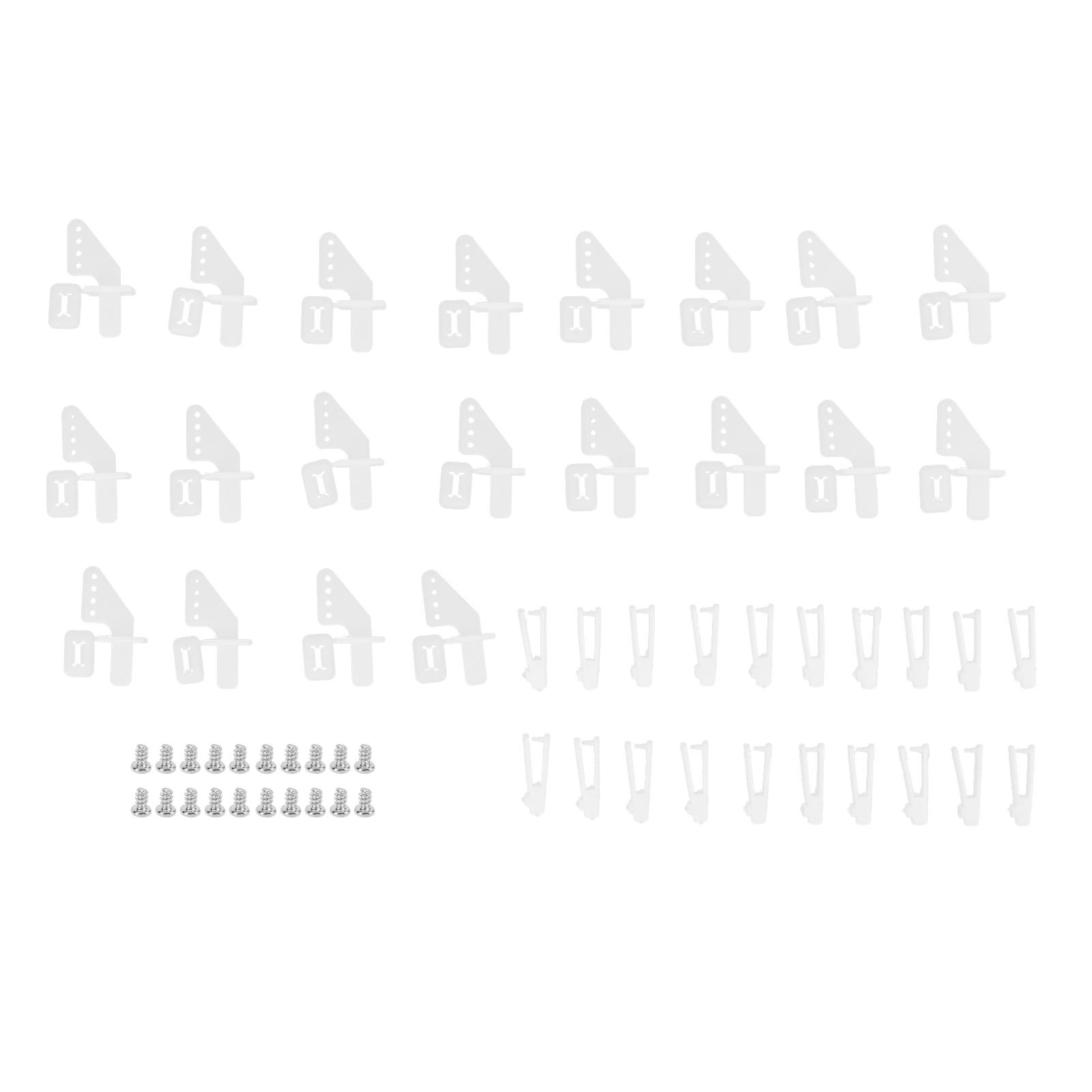 20 Sets 4 Hole Control Horns Clevis Kit KT Rudder Angle for RC Airplane Foam Fixed Wing Aircraft
20 Sets 4 Hole Control Horns Clevis Kit KT Rudder Angle for RC Airplane Foam Fixed Wing Aircraft