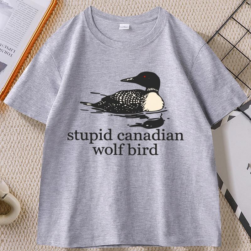 Stupid Canadian Wolf Bird T Shirt Hockey Romance LGBT Hockey Tee Shirt Causal Round Neck Cotton Short Sleeve T-shirt Unisex S сірий
Stupid Canadian Wolf Bird T Shirt Hockey Romance LGBT Hockey Tee Shirt Causal Round Neck Cotton Short Sleeve T-shirt Unisex S сірий