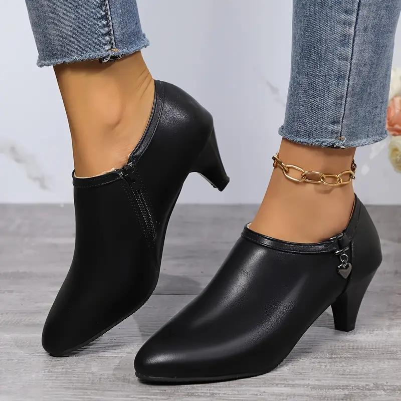Women s Pointed Toe High Heels,Versatile Black Side Zipper Low Top Ankle Boots,Fashion Office Work Shoes 35 чорний
Women s Pointed Toe High Heels,Versatile Black Side Zipper Low Top Ankle Boots,Fashion Office Work Shoes 35 чорний
