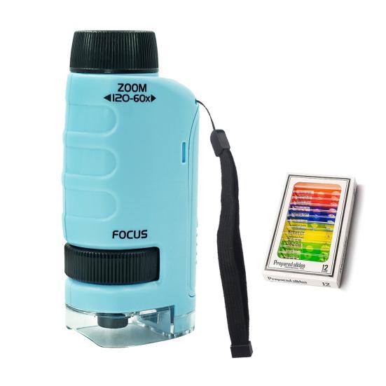 Дитячий мікроскоп із 12 зразками, 60-120-кратне збільшення, прозорі лінзи, портативний міні-портативний світлодіодний світлодіодний біологічний мікроскоп, навчальна наукова іграшка для малюків A синій
Дитячий мікроскоп із 12 зразками, 60-120-кратне збільшення, прозорі лінзи, портативний міні-портативний світлодіодний світлодіодний біологічний мікроскоп, навчальна наукова іграшка для малюків A синій