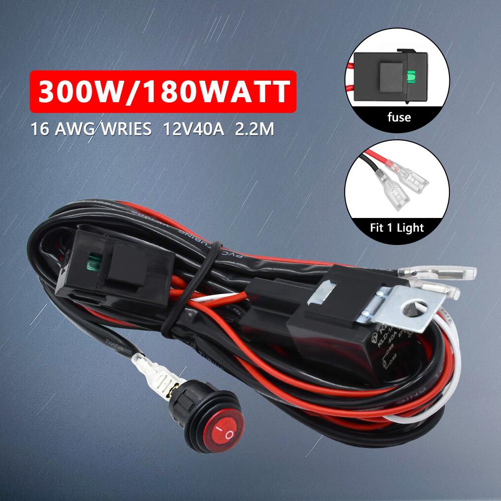 Car Work Light Relay Switch Light Bar Wiring Harness 16AWG Relay Loom Cable Kit Fuse for Car Boat Truck Light Round switch 300W 1 Lead for 1 Lamp
Car Work Light Relay Switch Light Bar Wiring Harness 16AWG Relay Loom Cable Kit Fuse for Car Boat Truck Light Round switch 300W 1 Lead for 1 Lamp
