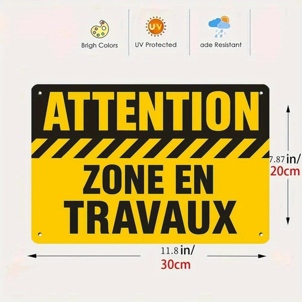2D Flat, 1pc Vintage French Aluminum Sign ATTENTION ZONE EN TRAVAUX for Office Decoration, UV Ink Printed, Durable 20x30cm(7.8x11.8inch)
2D Flat, 1pc Vintage French Aluminum Sign ATTENTION ZONE EN TRAVAUX for Office Decoration, UV Ink Printed, Durable 20x30cm(7.8x11.8inch)