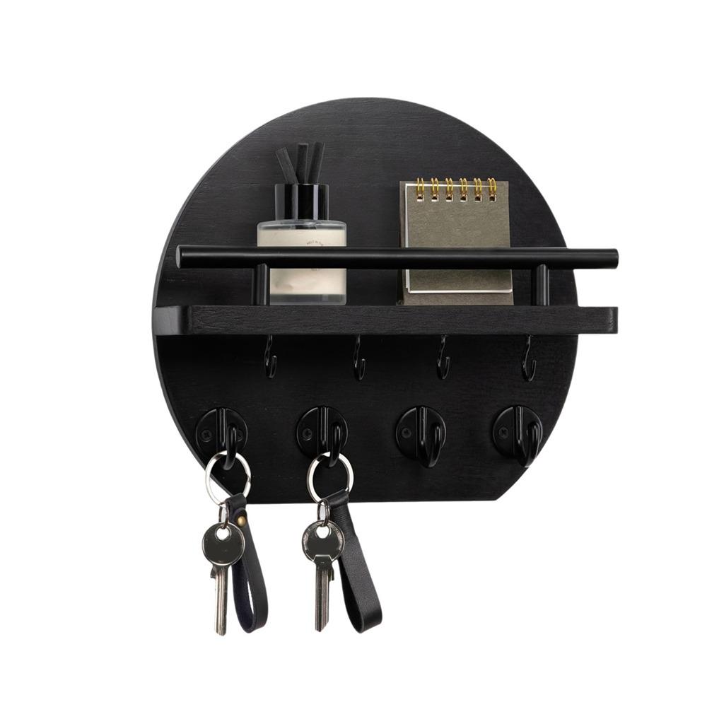 Simple Circular Key Hanger Retro Wood Mail Organizer Multi-functional Wall Floating Shelf Entrance чорний
Simple Circular Key Hanger Retro Wood Mail Organizer Multi-functional Wall Floating Shelf Entrance чорний