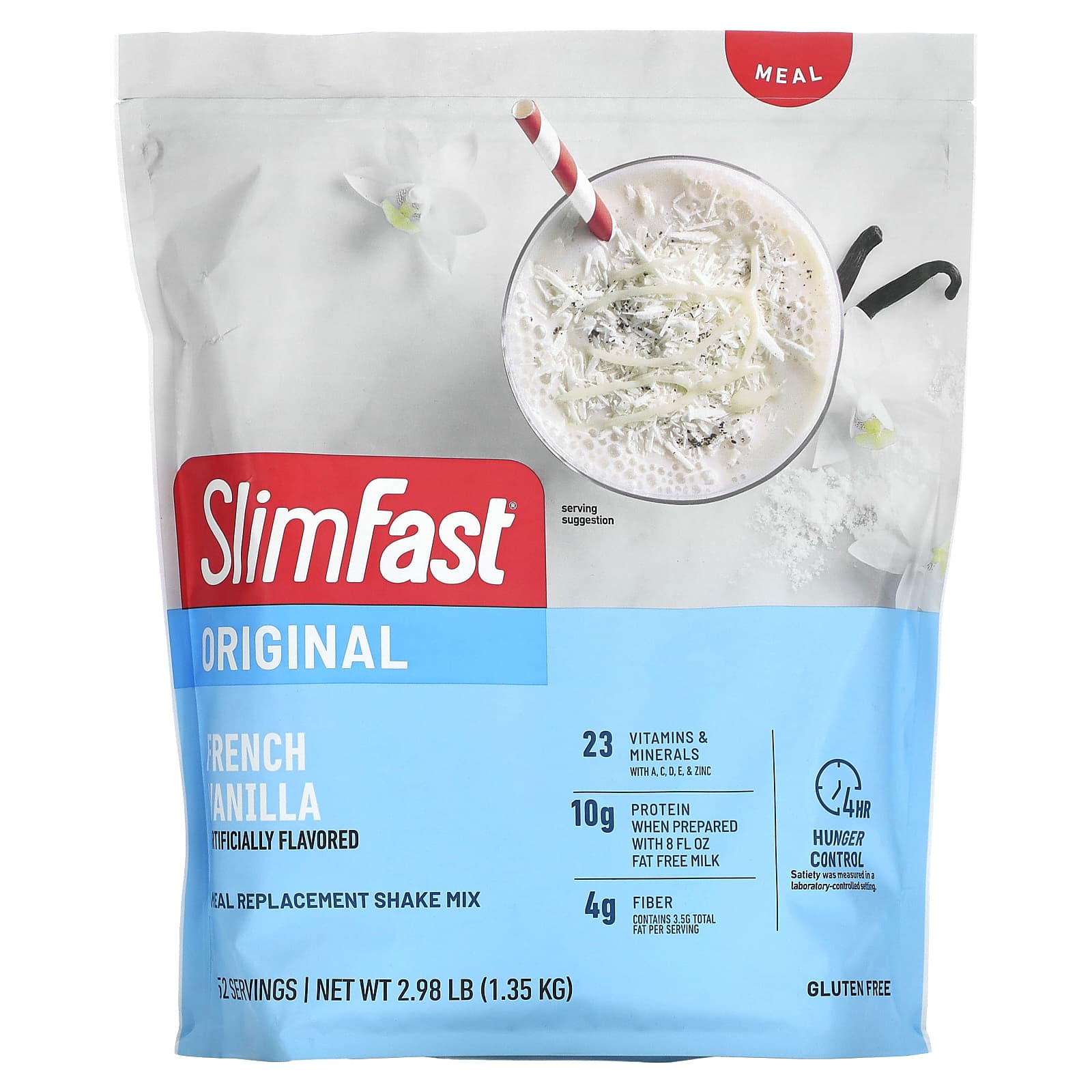 SlimFast, Original, Meal Replacement Shake Mix, French Vanilla, 2.98 lb (1.35 kg)
SlimFast, Original, Meal Replacement Shake Mix, French Vanilla, 2.98 lb (1.35 kg)