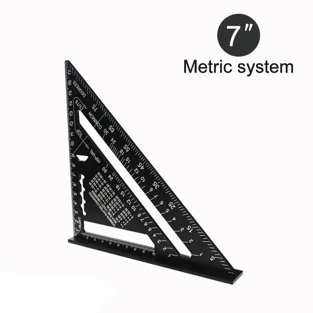 7inch Metric Triangle Ruler Aluminum Alloy Angle Protractor Speed Metric Square Measuring Ruler Woodworker Carpenter Tool
7inch Metric Triangle Ruler Aluminum Alloy Angle Protractor Speed Metric Square Measuring Ruler Woodworker Carpenter Tool