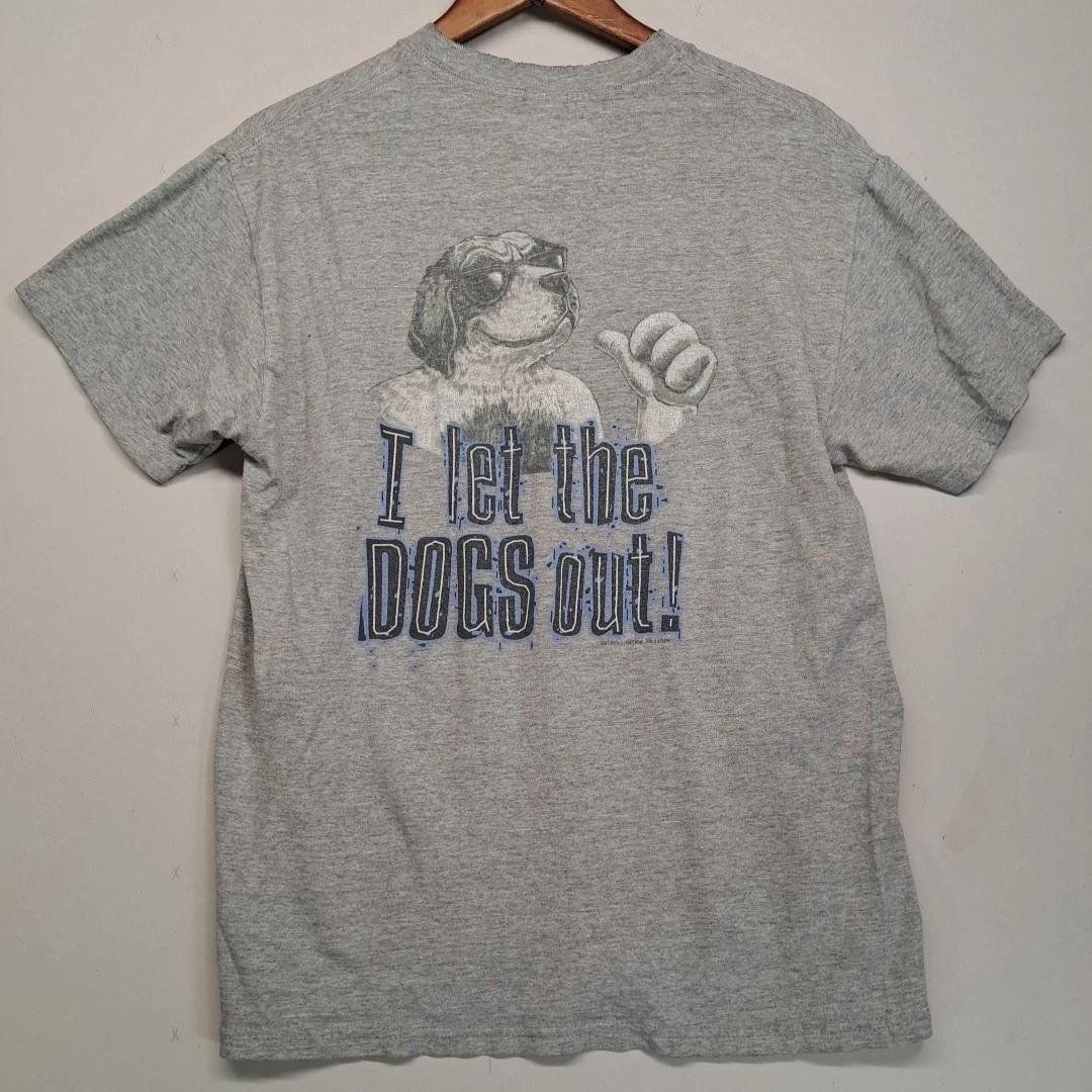 Vintage Y2K Big Dogs T Shirt S/M I Let The Dogs Out Front And Back Graphic XL
Vintage Y2K Big Dogs T Shirt S/M I Let The Dogs Out Front And Back Graphic XL