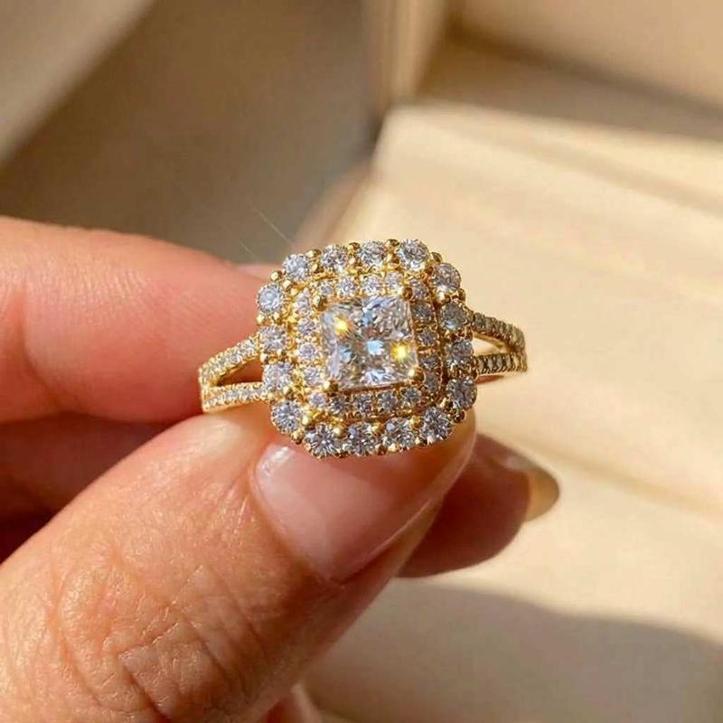 925 Sterling Silve Fashion Square Flashing Ring Geometric Luxury Inlaid AAA Cubic Zirconia Wedding Accessories Women Zircon 9 золотий
925 Sterling Silve Fashion Square Flashing Ring Geometric Luxury Inlaid AAA Cubic Zirconia Wedding Accessories Women Zircon 9 золотий