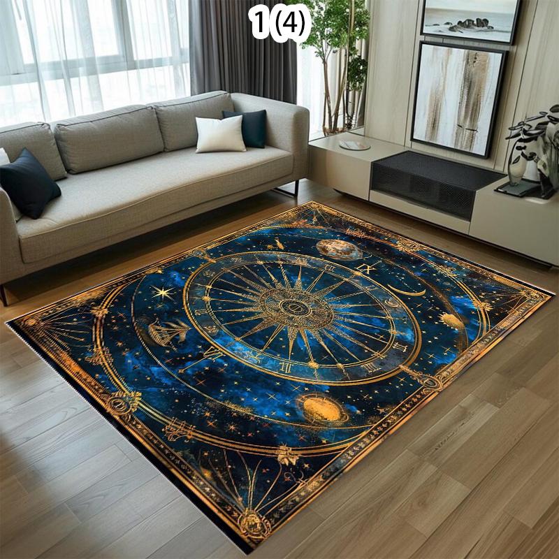 Black Gold Astrology Zodiac Pattern Area Rug Mystical Occult Style Non-Slip Floor Carpet for Living Rooms Home Decor Areas 40x60cm
Black Gold Astrology Zodiac Pattern Area Rug Mystical Occult Style Non-Slip Floor Carpet for Living Rooms Home Decor Areas 40x60cm