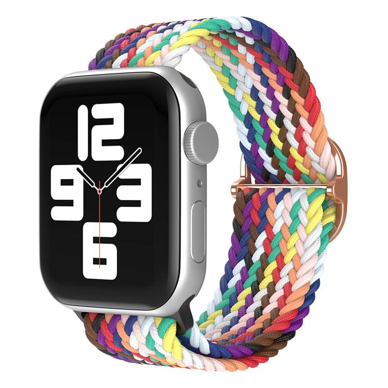 For Apple Watch Series 10 42mm/9 8 7 41mm/6 5 4 SE SE (2022) SE (2023) 40mm/3 2 1 38mm Nylon Braided Watch Band Adjustable Wrist Strap Replacement Rainbow Color
For Apple Watch Series 10 42mm/9 8 7 41mm/6 5 4 SE SE (2022) SE (2023) 40mm/3 2 1 38mm Nylon Braided Watch Band Adjustable Wrist Strap Replacement Rainbow Color