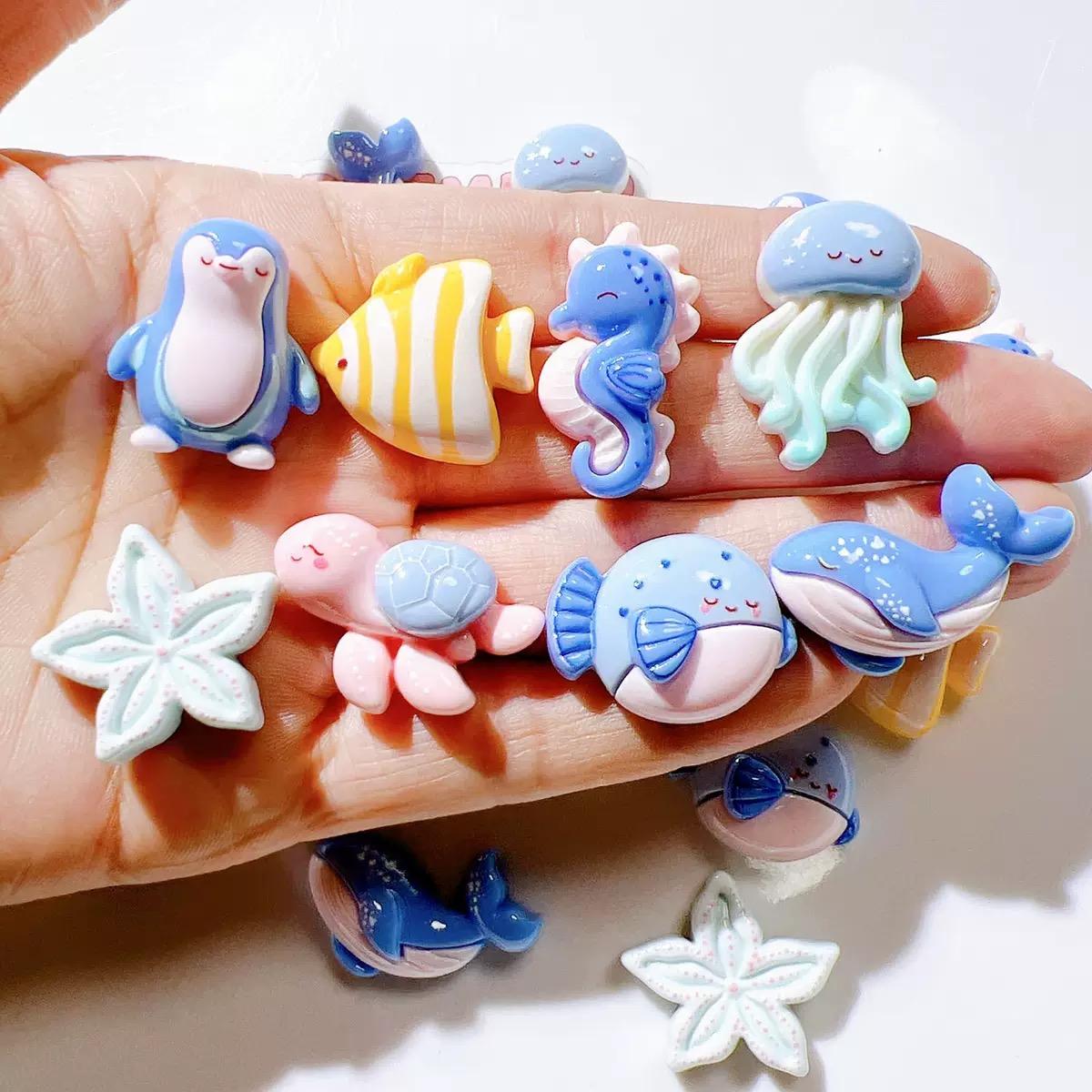 10pcs Colorful Resin Cartoon Penguins, Whales, Turtles, Starfish, Small Fish Figurine Flatback Scrapbook DIY Decor Craft
10pcs Colorful Resin Cartoon Penguins, Whales, Turtles, Starfish, Small Fish Figurine Flatback Scrapbook DIY Decor Craft
