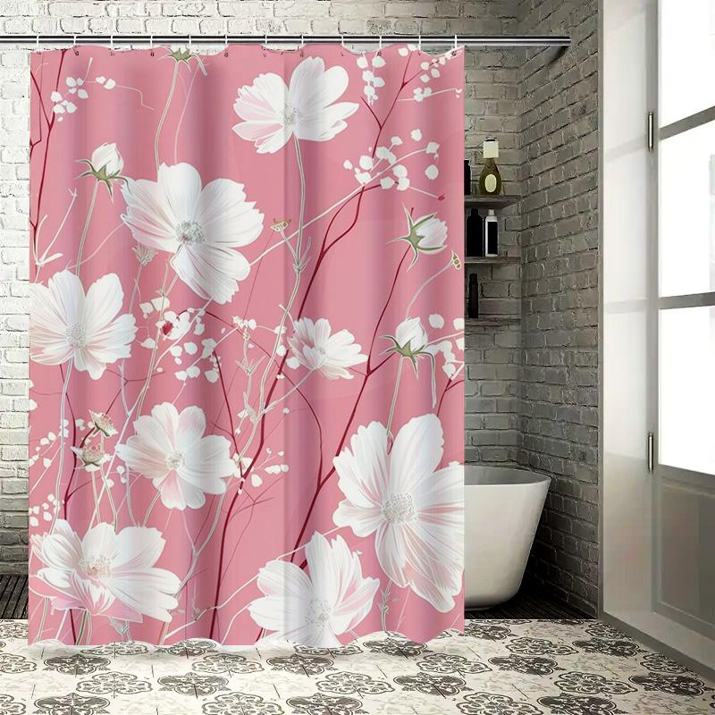 Pink White Flower Bath Shower Curtain Waterproof Bathroom Decor Home Decoration W60H190(CM)-1 Pcs
Pink White Flower Bath Shower Curtain Waterproof Bathroom Decor Home Decoration W60H190(CM)-1 Pcs