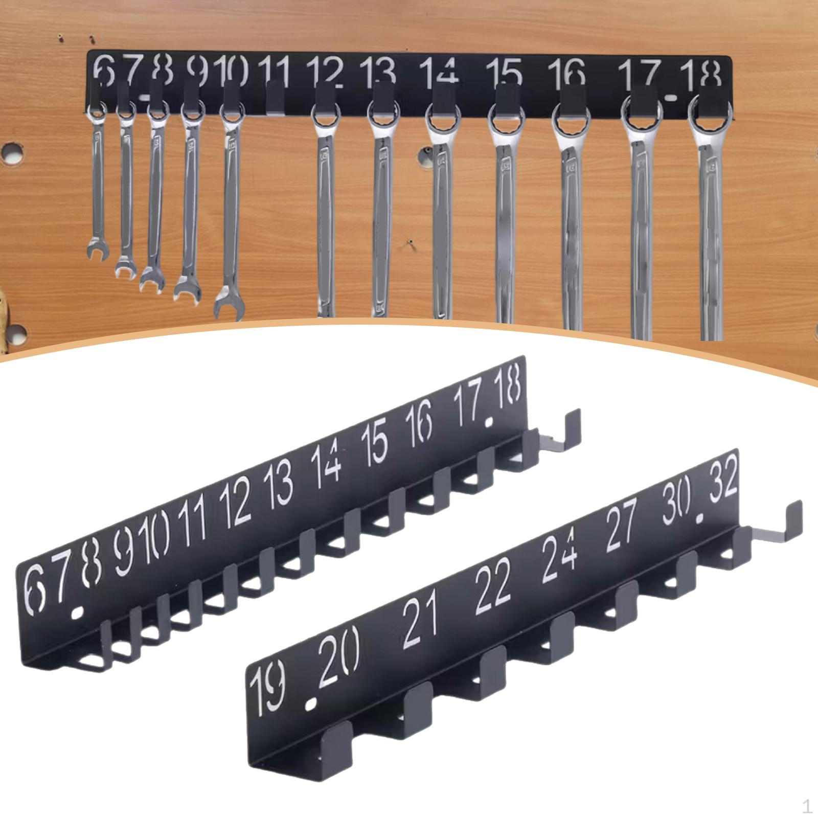 2x Wall Mount Wrench Organizers Tool Metal Hanging Hooks Holders for Garage Repair
2x Wall Mount Wrench Organizers Tool Metal Hanging Hooks Holders for Garage Repair