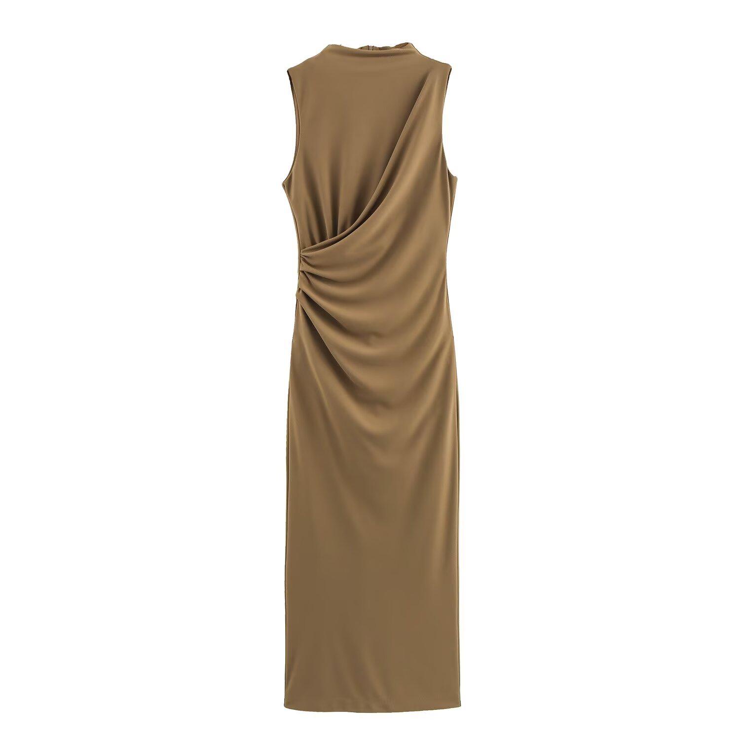 Women s Spring 2025 Slimming Pleated Midi Dress Extra Small темно-коричневого кольору
Women s Spring 2025 Slimming Pleated Midi Dress Extra Small темно-коричневого кольору