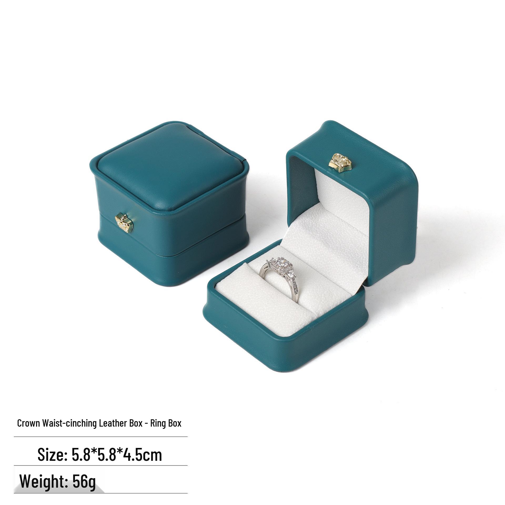 Available Peacock Blue PU Leather Ring Display Box - Skin-friendly, Crown Waist-cinching Design - Perfect for Valentine s Day or Wedding Gift.
Available Peacock Blue PU Leather Ring Display Box - Skin-friendly, Crown Waist-cinching Design - Perfect for Valentine s Day or Wedding Gift.