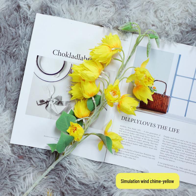 Высококачественная шелковая цветочная композиция в виде колокольчика в скандинавском стиле для домашнего и свадебного декора. жёлтый
Высококачественная шелковая цветочная композиция в виде колокольчика в скандинавском стиле для домашнего и свадебного декора. жёлтый