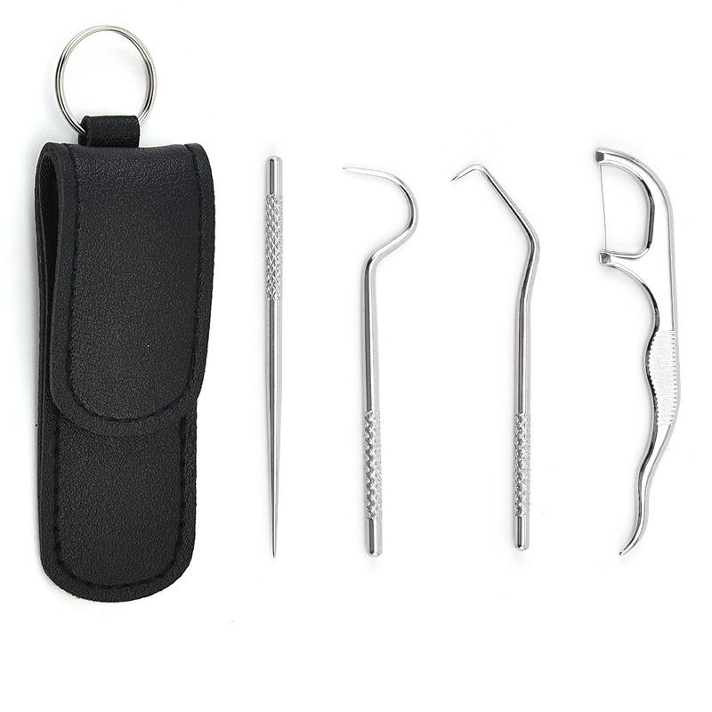 Oral Care Portable Titanium Toothpicks Bag Set Reusable Metal Leather Holders for Outdoor Picnics Camping Hiking Pocket Multi Tools
Oral Care Portable Titanium Toothpicks Bag Set Reusable Metal Leather Holders for Outdoor Picnics Camping Hiking Pocket Multi Tools