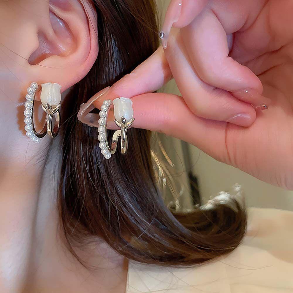 Double-layer Girl Korean Style Earrings Fashion Jewelry Women Hoop Earrings Tulip Flower Earrings серебряный
Double-layer Girl Korean Style Earrings Fashion Jewelry Women Hoop Earrings Tulip Flower Earrings серебряный