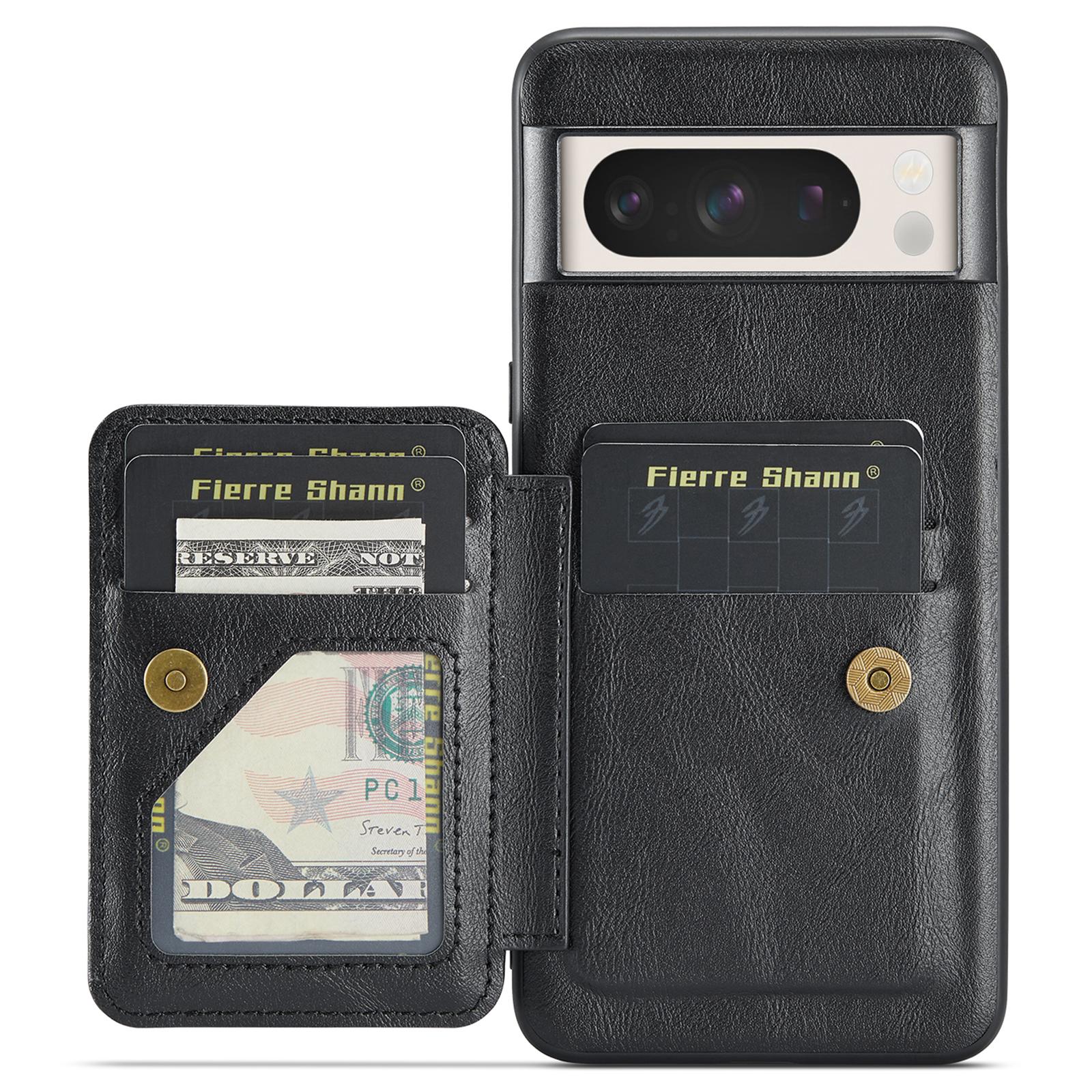 For Google Pixel 8 Pro Case with Card Holder and Kickstand RFID Blocking Leather Coating Back Cover Black
For Google Pixel 8 Pro Case with Card Holder and Kickstand RFID Blocking Leather Coating Back Cover Black