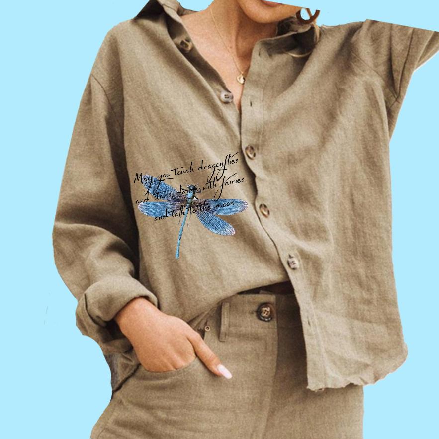 Женская мода блузка с воротником-лацканами, женская повседневная рубашка на пуговицах из хлопка и льна с принтом 3XL хаки
Женская мода блузка с воротником-лацканами, женская повседневная рубашка на пуговицах из хлопка и льна с принтом 3XL хаки