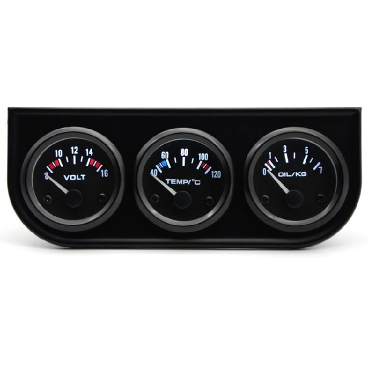 Black Dials Triple Gauge Featuring White Red Scale Clear Readout Voltage Water Temp Oil Pressure All Lighting Conditions 1
Black Dials Triple Gauge Featuring White Red Scale Clear Readout Voltage Water Temp Oil Pressure All Lighting Conditions 1