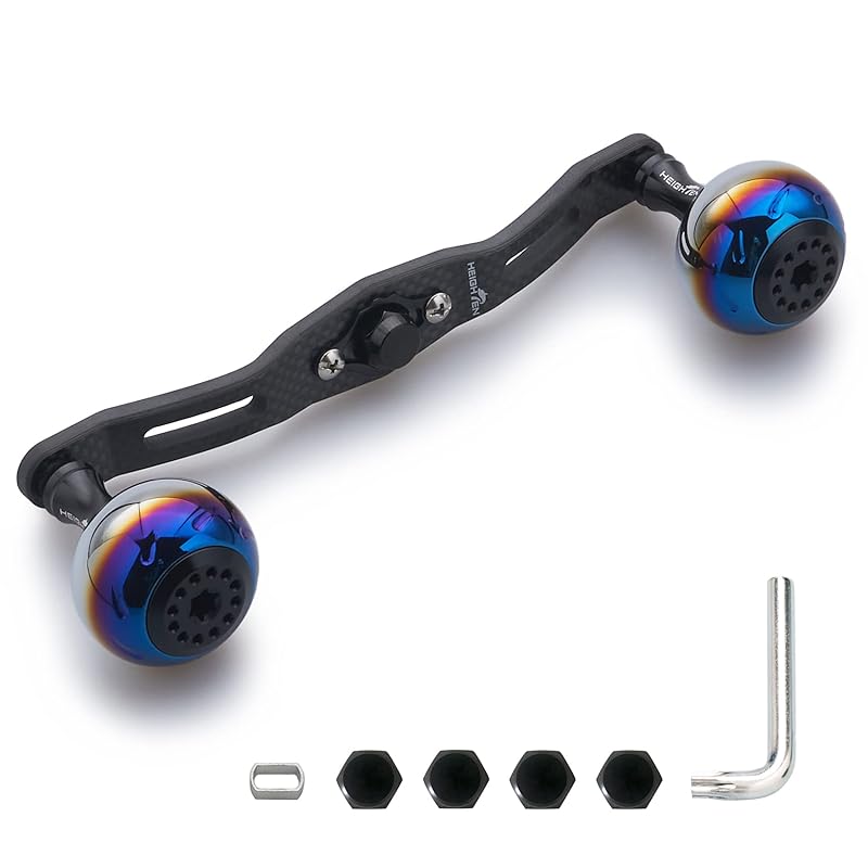 HEIGHTEN 130/120/110mm reel handle Thickness 4mm 1.5K charcoal cloth carbon Equipped with 30mm knob SHIMANO Daiwa Abu common use bait reel for Aurora
HEIGHTEN 130/120/110mm reel handle Thickness 4mm 1.5K charcoal cloth carbon Equipped with 30mm knob SHIMANO Daiwa Abu common use bait reel for Aurora