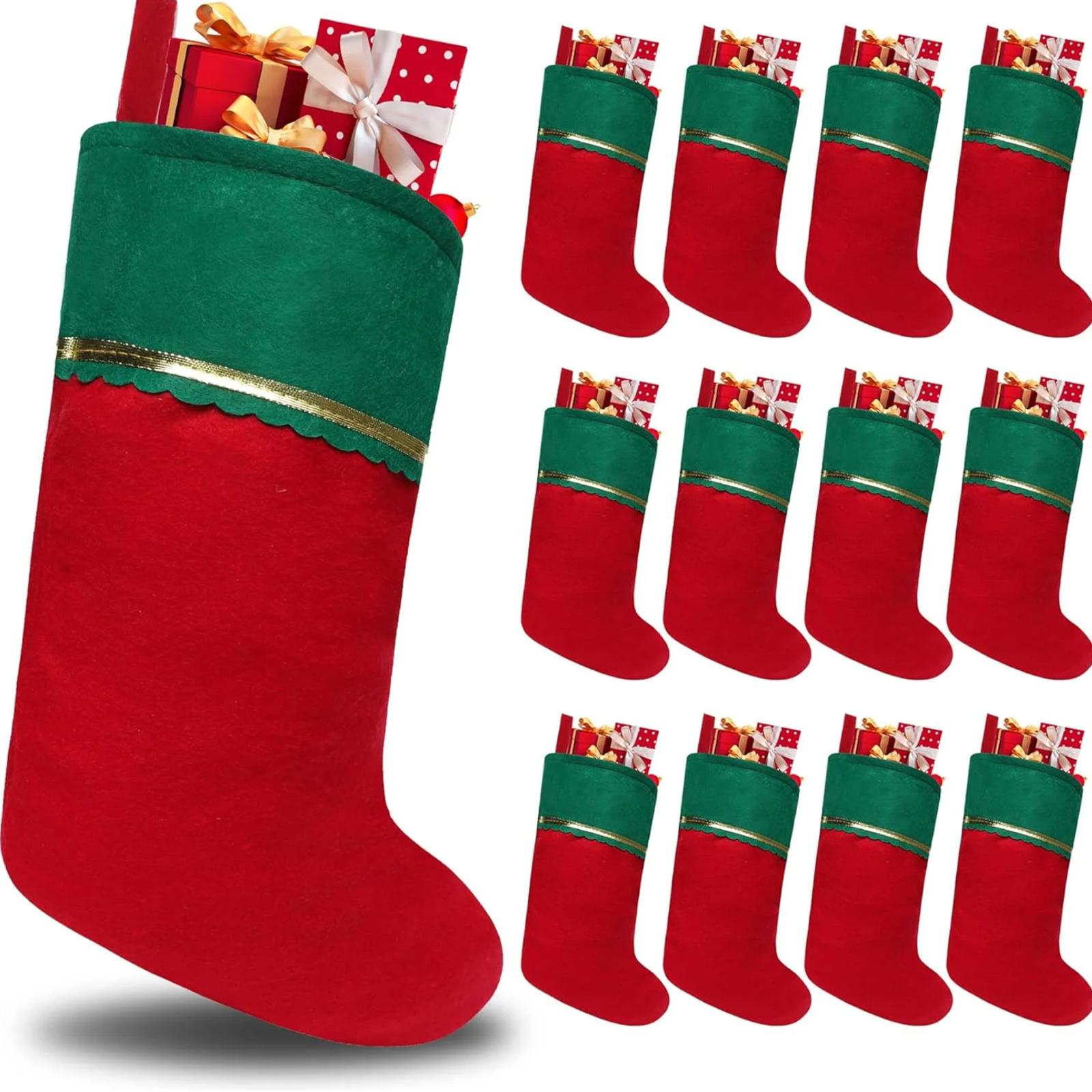 12-Pack Christmas Socks, Non-Woven Christmas Socks, Christmas Decorations One Size
12-Pack Christmas Socks, Non-Woven Christmas Socks, Christmas Decorations One Size
