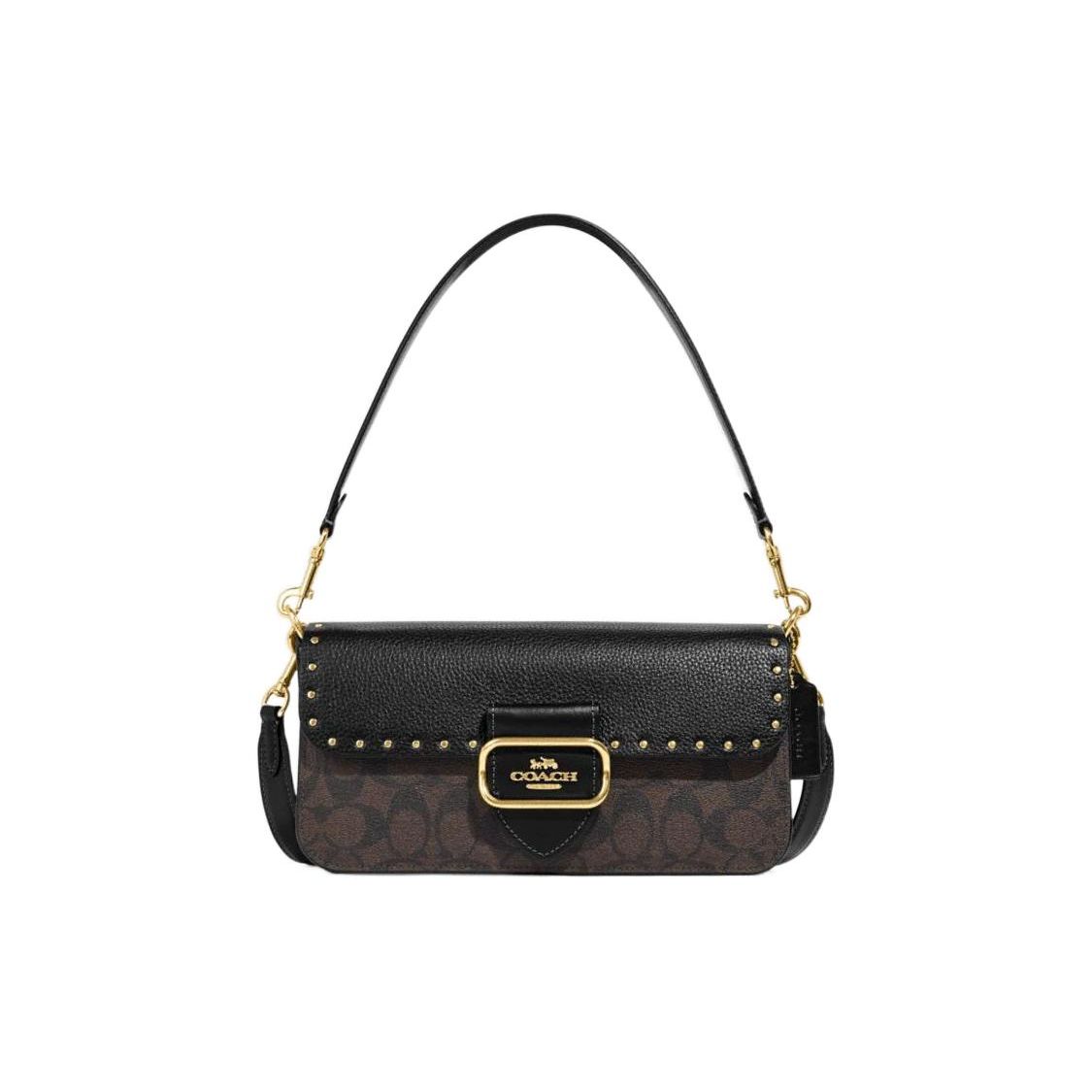Coach Morgan 27 Classic Monogram Color Block Studded Closure Handbag Women Handbags Brown Black CE563-IMOSN Basic Set (Bag+Dust Bag)
Coach Morgan 27 Classic Monogram Color Block Studded Closure Handbag Women Handbags Brown Black CE563-IMOSN Basic Set (Bag+Dust Bag)