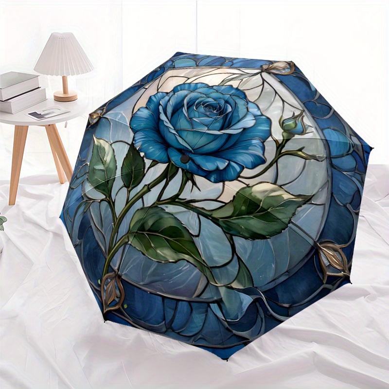 Automatic Umbrella with One-Touch Open/Close - Elegant Blue Rose Floral Design, Compact Travel Umbrella with Sturdy 8-Rib Fram (as the picture,Iron&8K)
Automatic Umbrella with One-Touch Open/Close - Elegant Blue Rose Floral Design, Compact Travel Umbrella with Sturdy 8-Rib Fram (as the picture,Iron&8K)