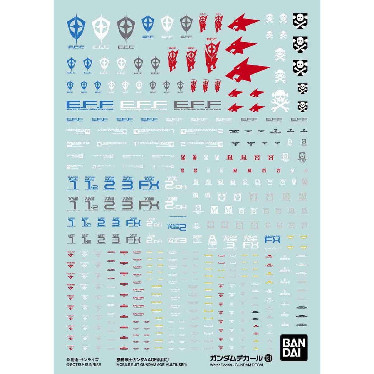 BANDAI SPIRITS Gundam Decal Mobile Suit Gundam AGE General Purpose MK61985 No.121 (1)
BANDAI SPIRITS Gundam Decal Mobile Suit Gundam AGE General Purpose MK61985 No.121 (1)