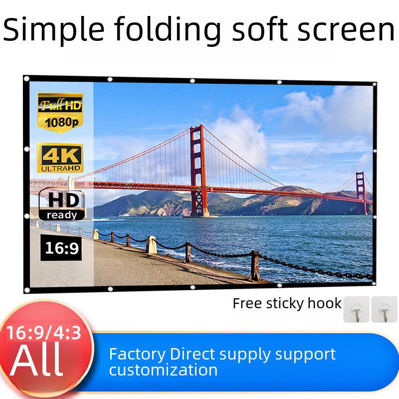 Portable Polyester Folding HD Projector Screen - 60 to 100 Inch Outdoor Movie Display 60 inches
Portable Polyester Folding HD Projector Screen - 60 to 100 Inch Outdoor Movie Display 60 inches