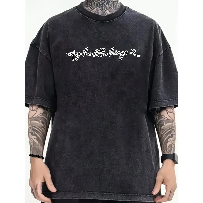 Men s Vintage Washed Cotton T-Shirt - Loose Fit Streetwear Crew Neck Tee with Cursive Lettering & Heart Symbol Print, Breathable Summer Casual Top M чёрный
Men s Vintage Washed Cotton T-Shirt - Loose Fit Streetwear Crew Neck Tee with Cursive Lettering & Heart Symbol Print, Breathable Summer Casual Top M чёрный