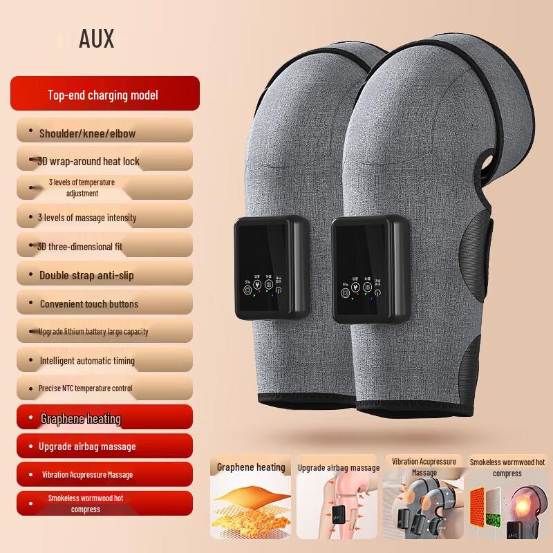 Aux 3D Heated Vibration Knee Massager - 2 Pack
Aux 3D Heated Vibration Knee Massager - 2 Pack