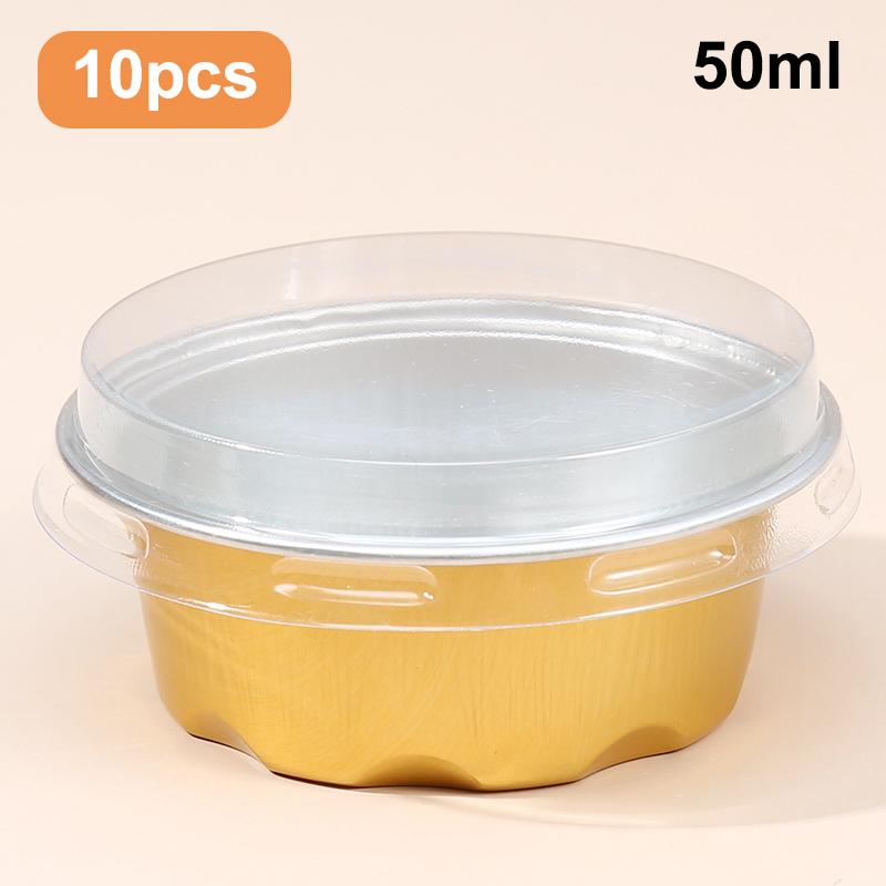 10 шт 50 мл термостійкі багаторазові форми для випікання з алюмінієвої фольги з кришкою, маленькі формочки для пудингу, тарталеток, набір інструментів для випікання кондитерських виробів золотий
10 шт 50 мл термостійкі багаторазові форми для випікання з алюмінієвої фольги з кришкою, маленькі формочки для пудингу, тарталеток, набір інструментів для випікання кондитерських виробів золотий