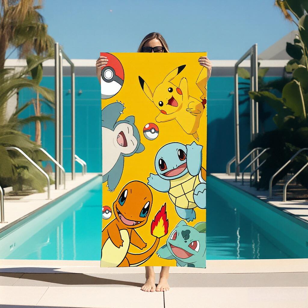 1pc Pokmon Pikachu Beach Towel, Yellow Microfiber, Multi-Use Pool Beach Towel, Ideal for Kids & Adults, Summer Outdoor Home W40*H60(CM)
1pc Pokmon Pikachu Beach Towel, Yellow Microfiber, Multi-Use Pool Beach Towel, Ideal for Kids & Adults, Summer Outdoor Home W40*H60(CM)