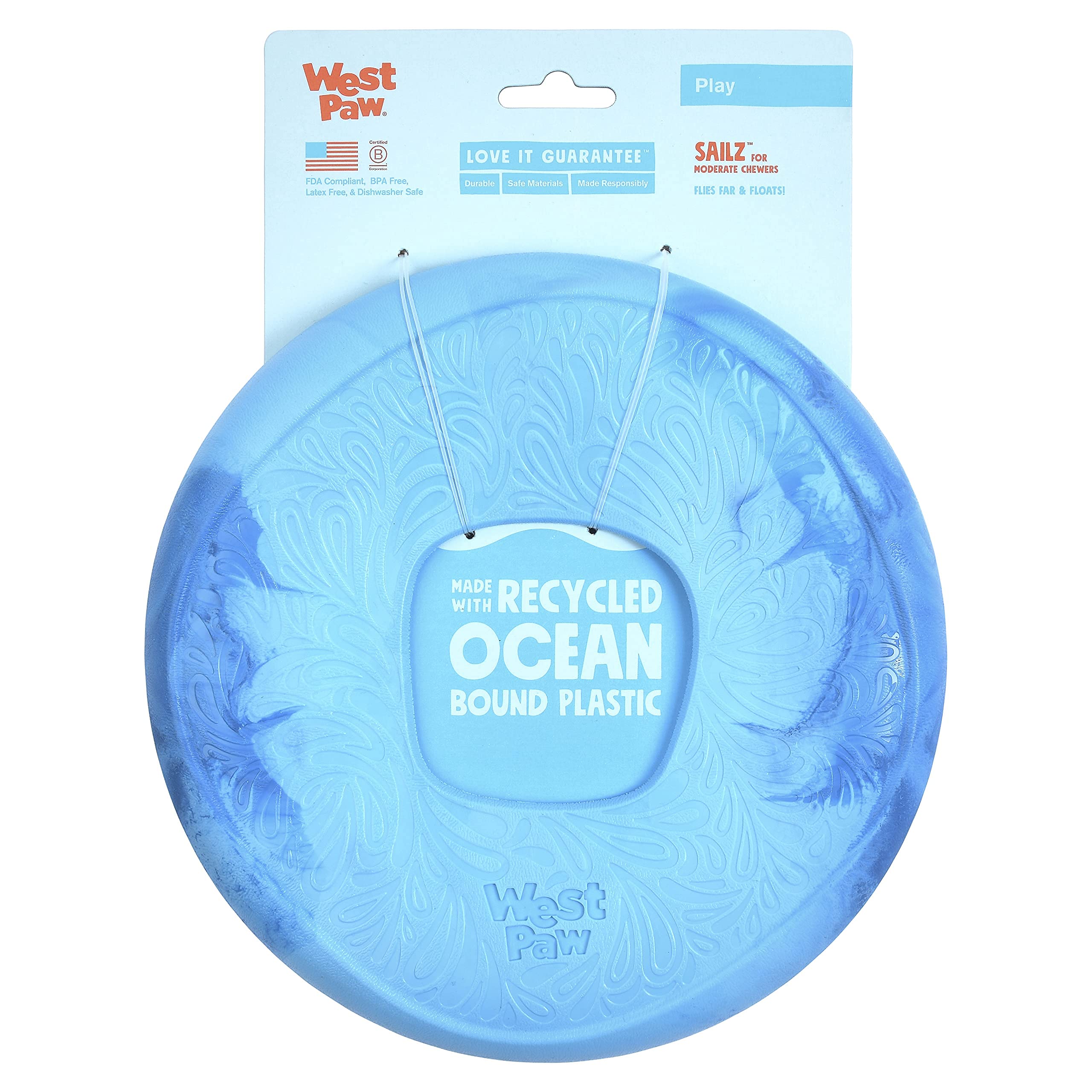 Іграшка для собак West Paw Seaflex Sails, іграшка для кидання фрісбі для собак, літаючий диск, зняття стресу, серфінг (синій)
Іграшка для собак West Paw Seaflex Sails, іграшка для кидання фрісбі для собак, літаючий диск, зняття стресу, серфінг (синій)
