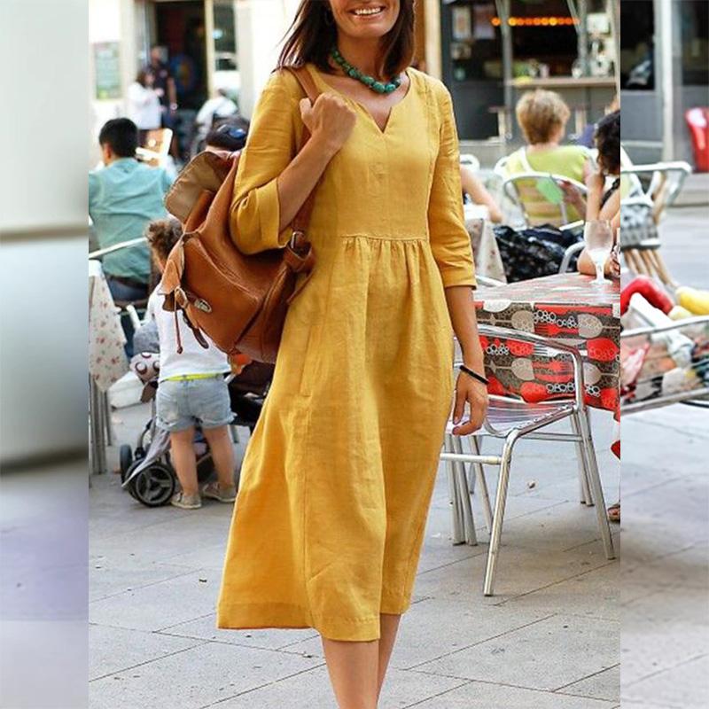 Women s Plus Size 3/4 Sleeve Sweater Dress Casual Loose Fit Midi Fall Winter Tunic S жёлтый
Women s Plus Size 3/4 Sleeve Sweater Dress Casual Loose Fit Midi Fall Winter Tunic S жёлтый