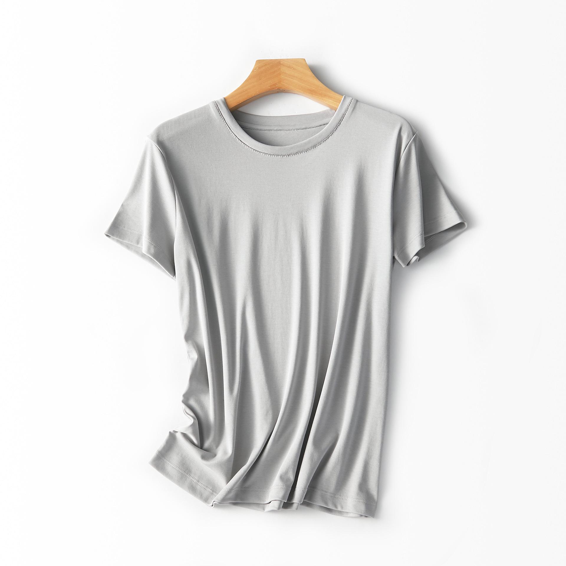B*C Beaded Women s Slimming Short-Sleeve T-Shirt - Round Neck, Solid Color, Xinjiang Long-Staple Cotton Large
B*C Beaded Women s Slimming Short-Sleeve T-Shirt - Round Neck, Solid Color, Xinjiang Long-Staple Cotton Large