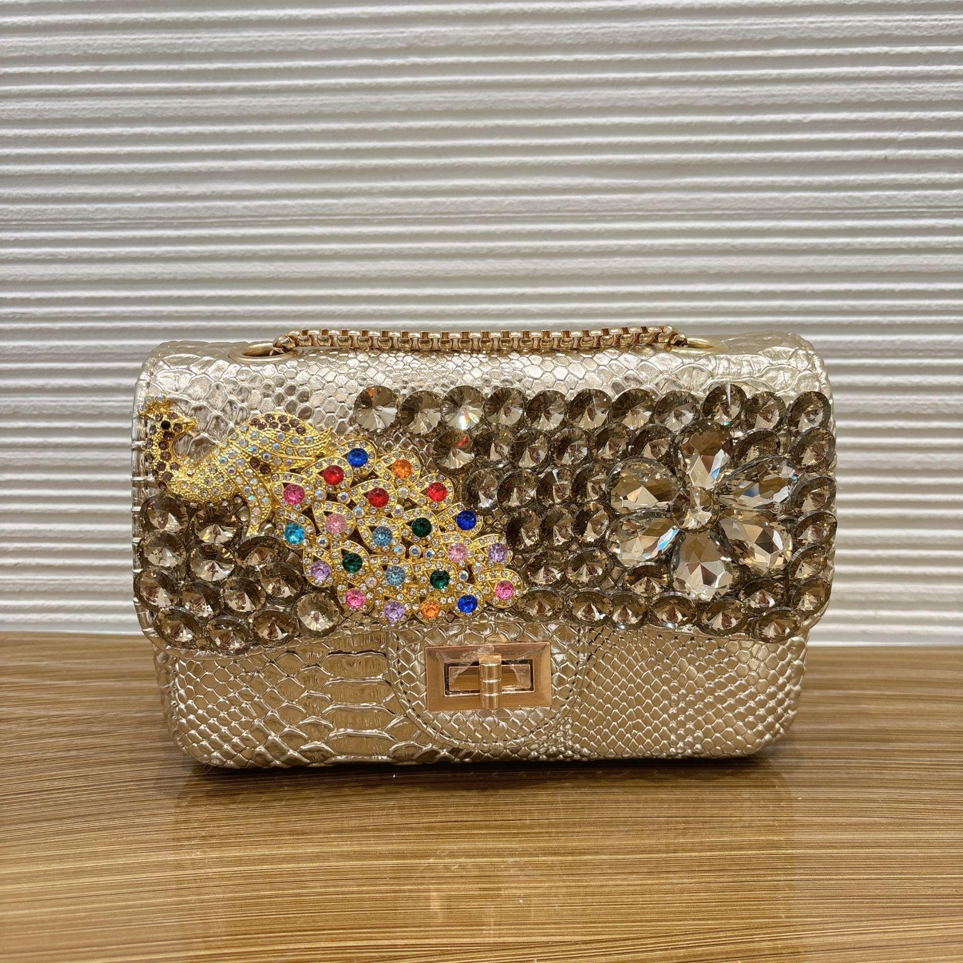 Diamond Inlaid Butterfly Small Bag for Women, New Style Small Fragrance Diamond Grid Chain Bag, Crossbody Women s Bag Silver
Diamond Inlaid Butterfly Small Bag for Women, New Style Small Fragrance Diamond Grid Chain Bag, Crossbody Women s Bag Silver