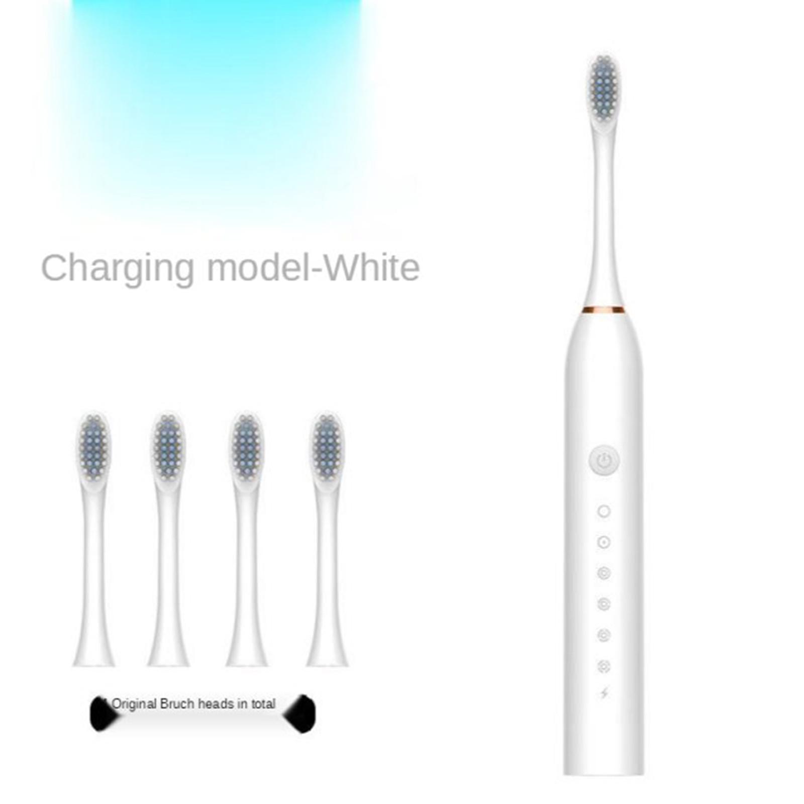 Electric Toothbrush with Four Replacement Brush Heads Rechargeable Sonic Cleaning Modes for Adults and Children
Electric Toothbrush with Four Replacement Brush Heads Rechargeable Sonic Cleaning Modes for Adults and Children