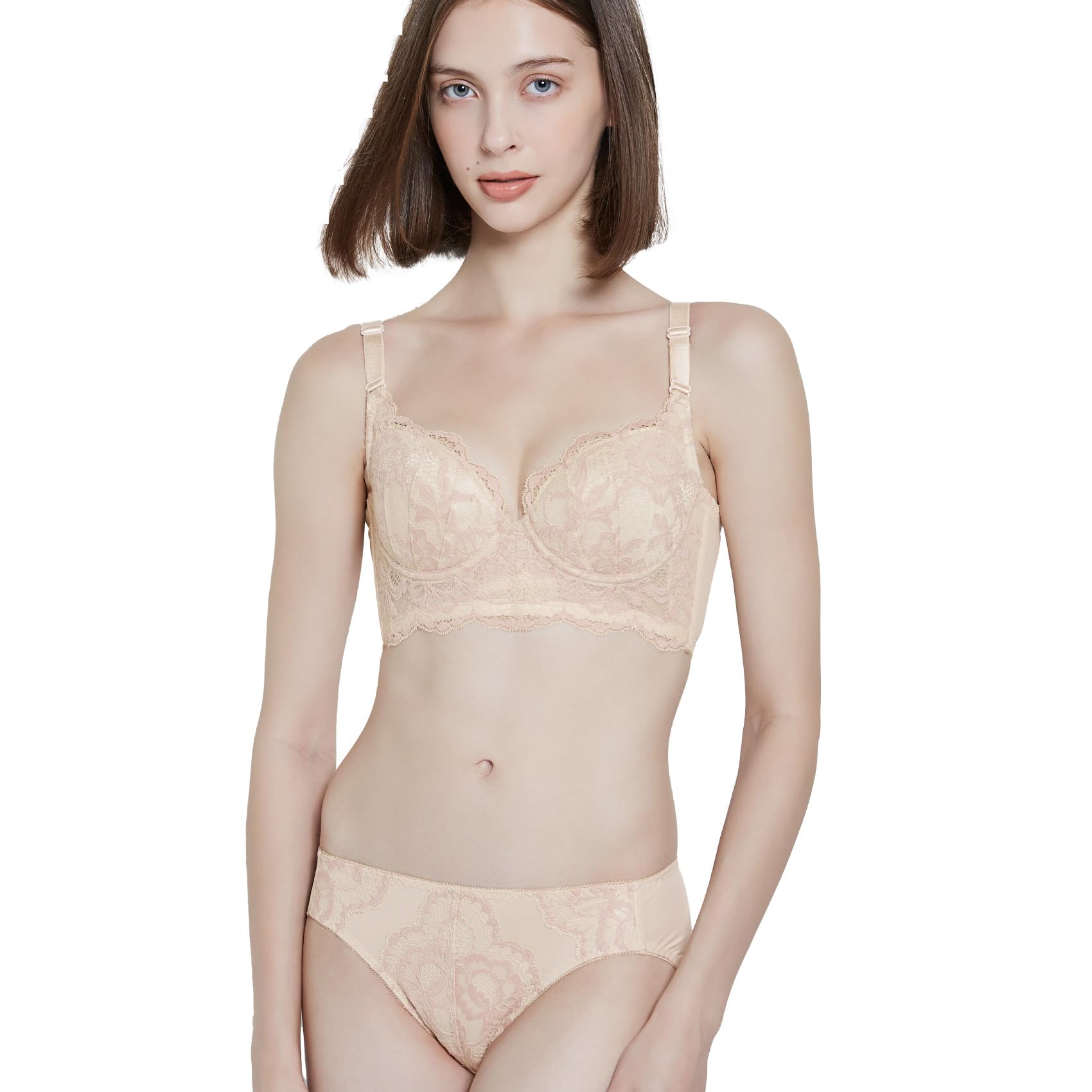 HEAVEN Japan Bustierina Bra and Panty Plus Bra Set, Size, High-Cut (Pink Beige, J65)
HEAVEN Japan Bustierina Bra and Panty Plus Bra Set, Size, High-Cut (Pink Beige, J65)