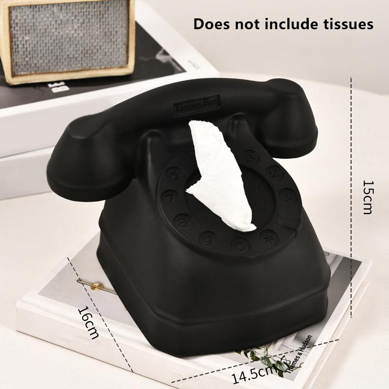 Старомодный Телефонная Коробка для Салфеток Роскошная в Европейском Стиле Забавная Коробка для Салфеток Подарок на Новоселье Украшения чёрный