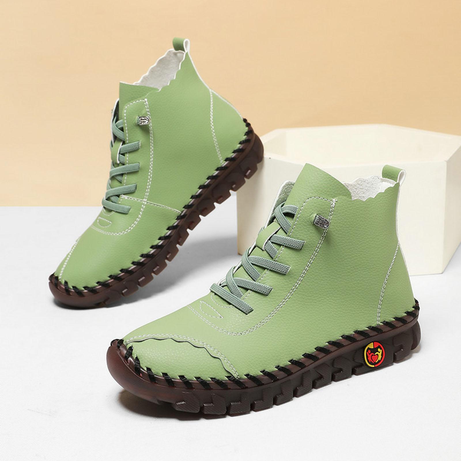 Women s Thick Soled Soft Soled Leather Ankle Boots Fashionable Casual Lace Up Short Tube Outer Wear Womens Shoes Casual Work 36 зелений
Women s Thick Soled Soft Soled Leather Ankle Boots Fashionable Casual Lace Up Short Tube Outer Wear Womens Shoes Casual Work 36 зелений