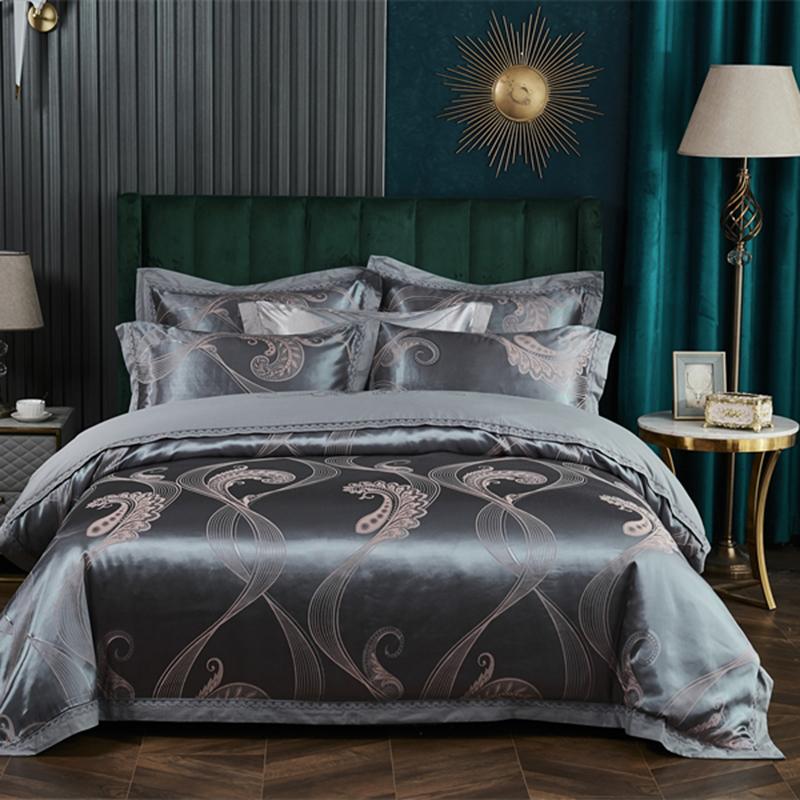 Cotton Bedding Set Jacquard King Size Luxury European Wedding Bedding Sets Queen American Satin Double Duvet Cover Set 220x240 1.5m bed 4pcs
Cotton Bedding Set Jacquard King Size Luxury European Wedding Bedding Sets Queen American Satin Double Duvet Cover Set 220x240 1.5m bed 4pcs