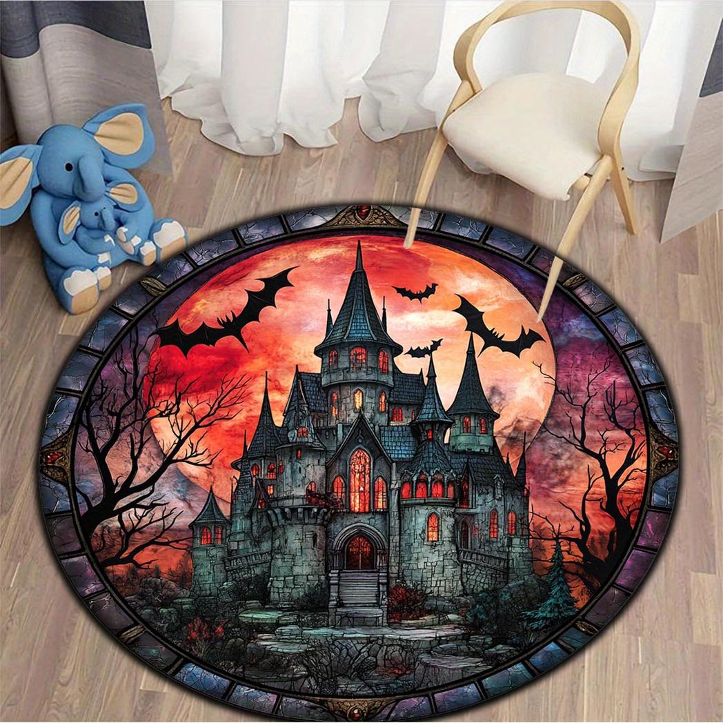 Gothic Castle Vampire Moon Round Rug Halloween Horror Stained Glass Art Decor Bedroom Living Room Floor Mat Soft Rug 60cm x 60cm
Gothic Castle Vampire Moon Round Rug Halloween Horror Stained Glass Art Decor Bedroom Living Room Floor Mat Soft Rug 60cm x 60cm