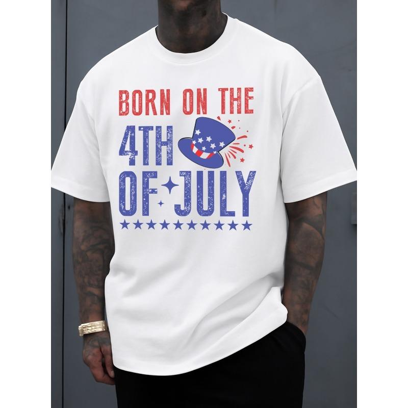 European sizes Born on 4th July T-Shirt for Men T-shirts White Elegant All-season Fitness Top, Stylish Athletic Look, Durable Activewear Summer 4XL білий
European sizes Born on 4th July T-Shirt for Men T-shirts White Elegant All-season Fitness Top, Stylish Athletic Look, Durable Activewear Summer 4XL білий
