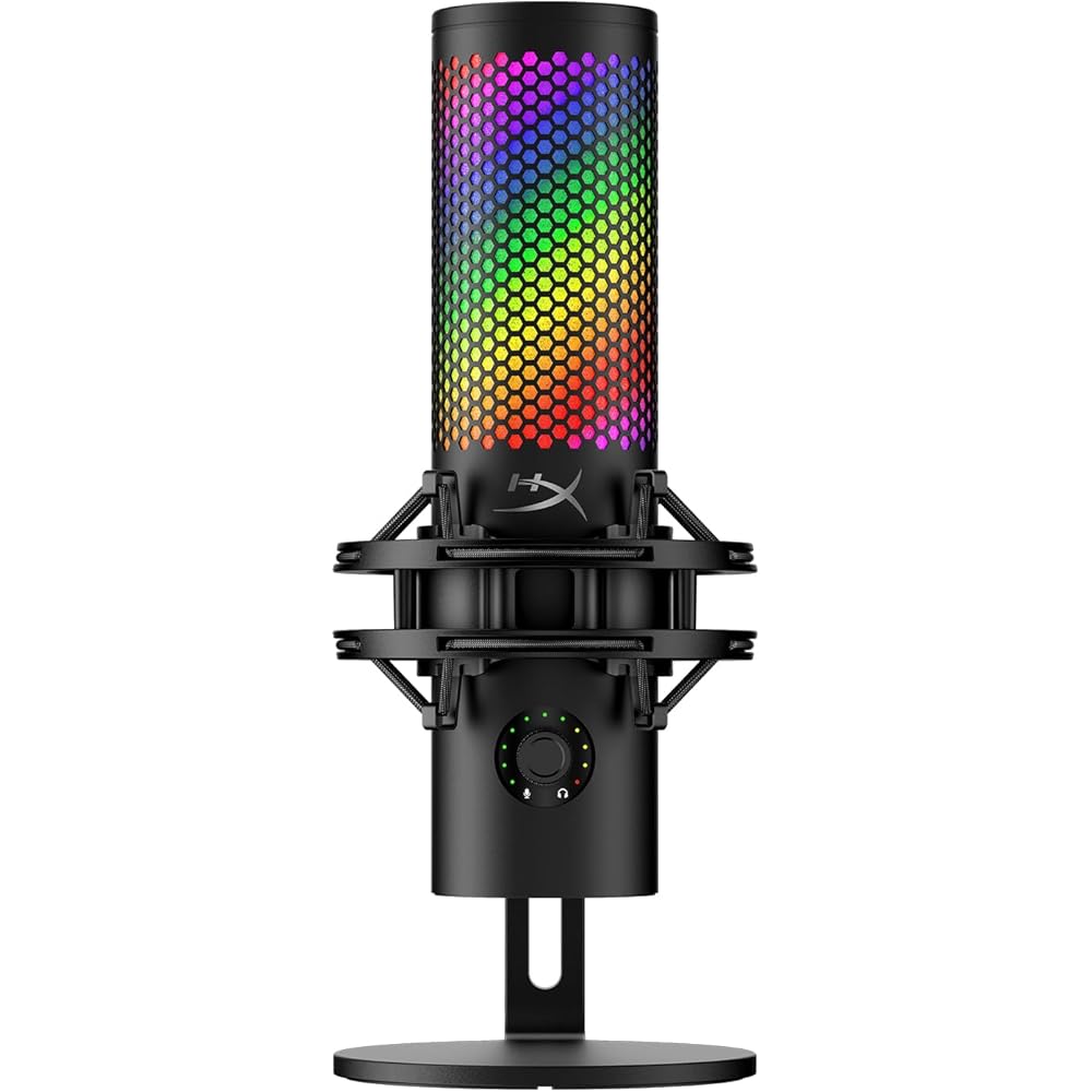 HyperX QuadCast 2 USB Condenser Microphone RGB Lighting Black for PC Mac Streamers Content Creators Gamers
HyperX QuadCast 2 USB Condenser Microphone RGB Lighting Black for PC Mac Streamers Content Creators Gamers