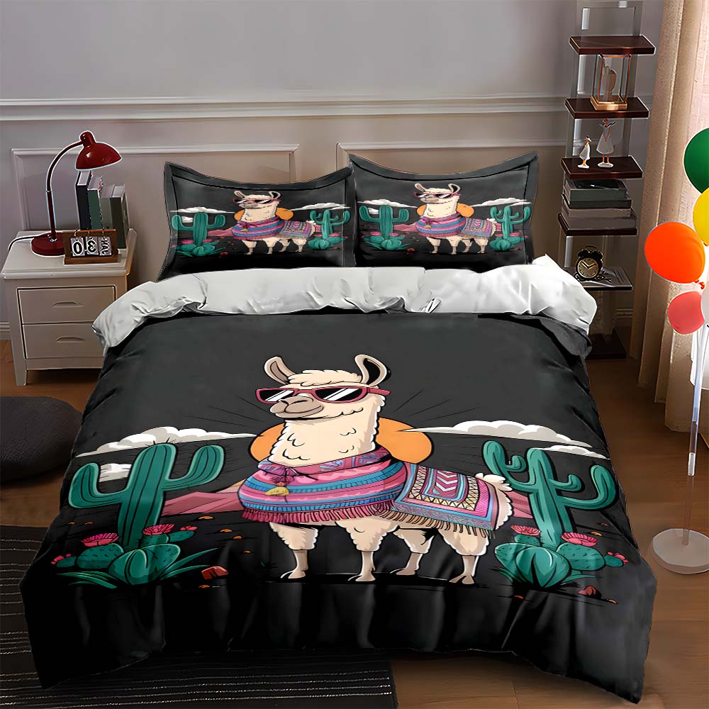 Llama, cactus, colorful. Bedding Duvet cover sets Duvet covers Pillowcases gifts (1 * Duvet Cover 2 * Pillowcases, without duvet insert) 135x200cm
Llama, cactus, colorful. Bedding Duvet cover sets Duvet covers Pillowcases gifts (1 * Duvet Cover 2 * Pillowcases, without duvet insert) 135x200cm
